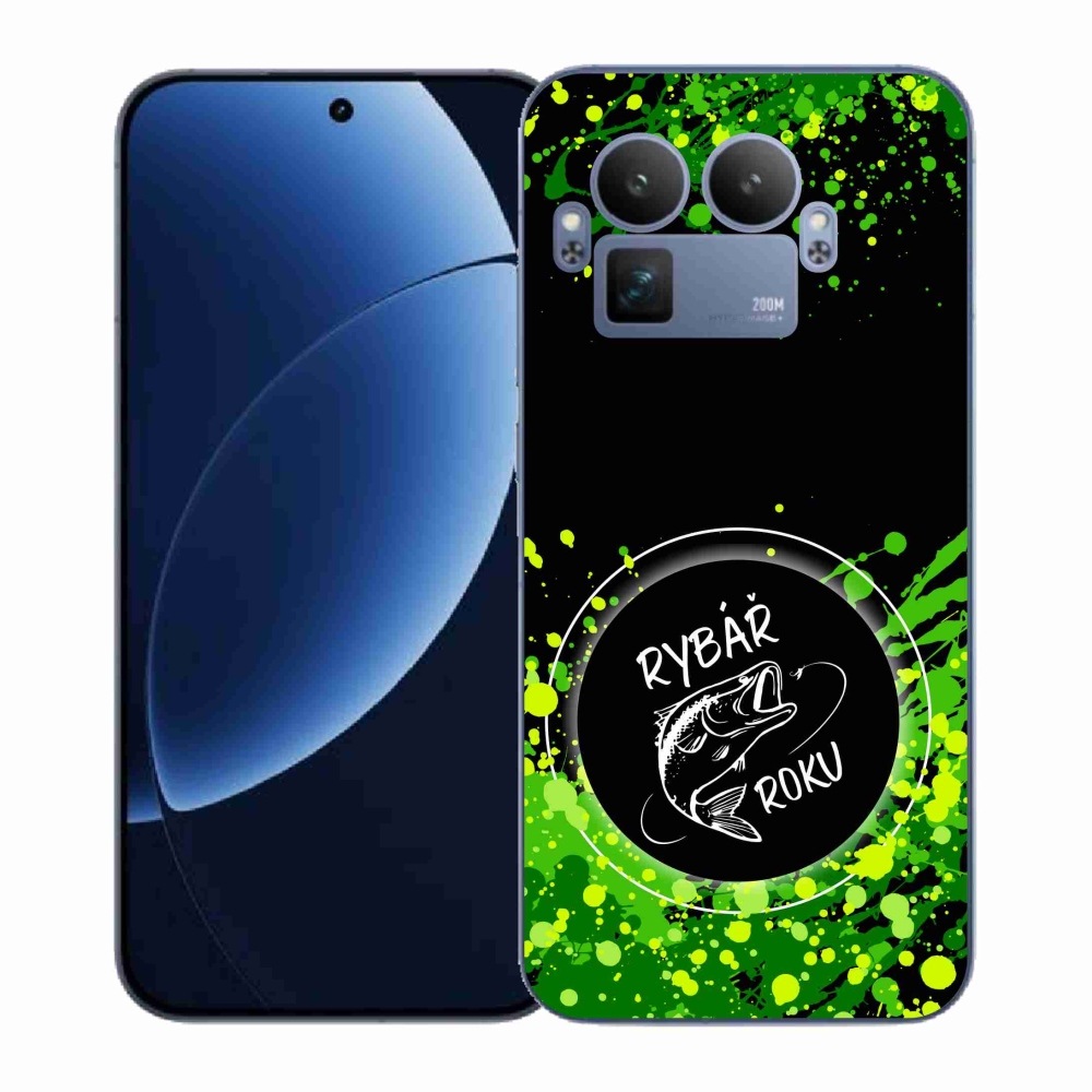 Gélový kryt mmCase na Realme GT 8 Pro - rybár roka čierne pozadie