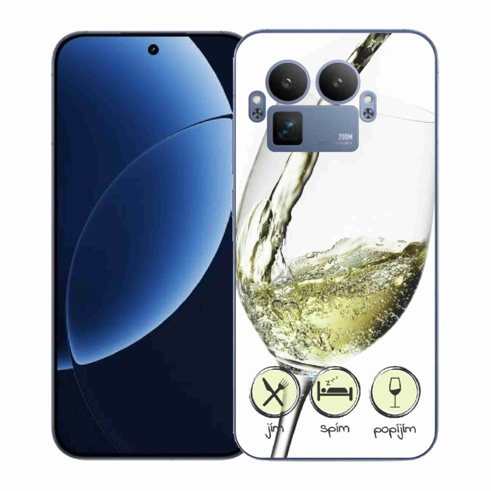 Gélový kryt mmCase na Realme GT 8 Pro - pohár vína bielej