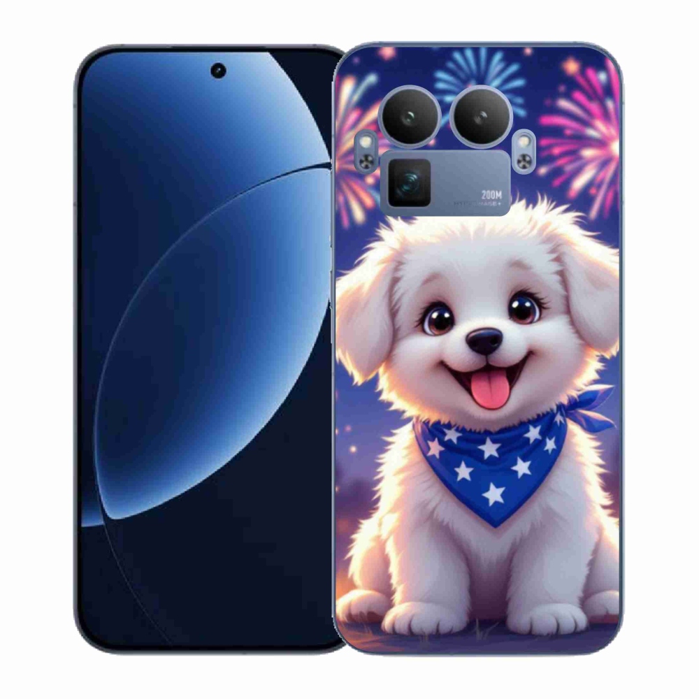 Gélový kryt mmCase na Realme GT 8 Pro - slávnostné šteňa