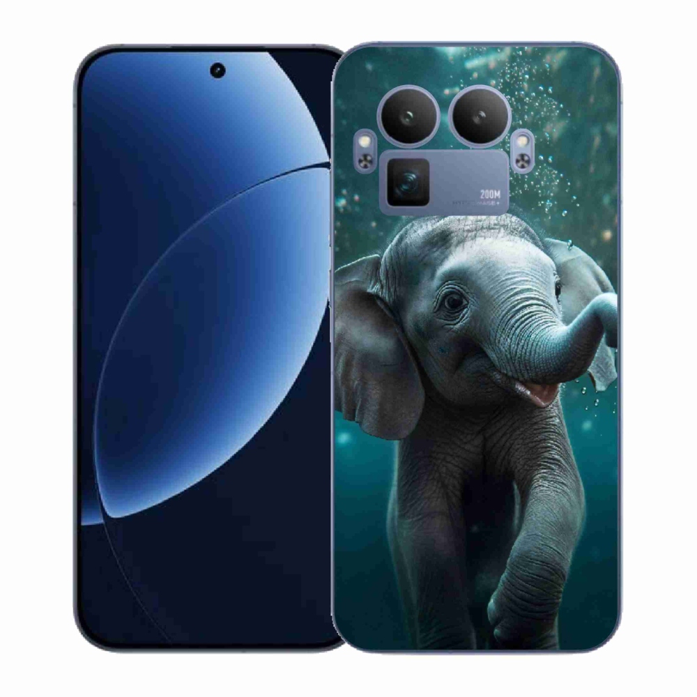 Gélový kryt mmCase na Realme GT 8 Pro - sloník pod vodou