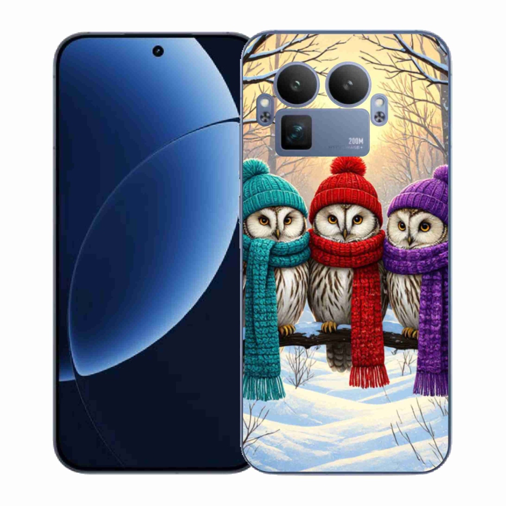 Gélový kryt mmCase na Realme GT 8 Pro - soví priatelia