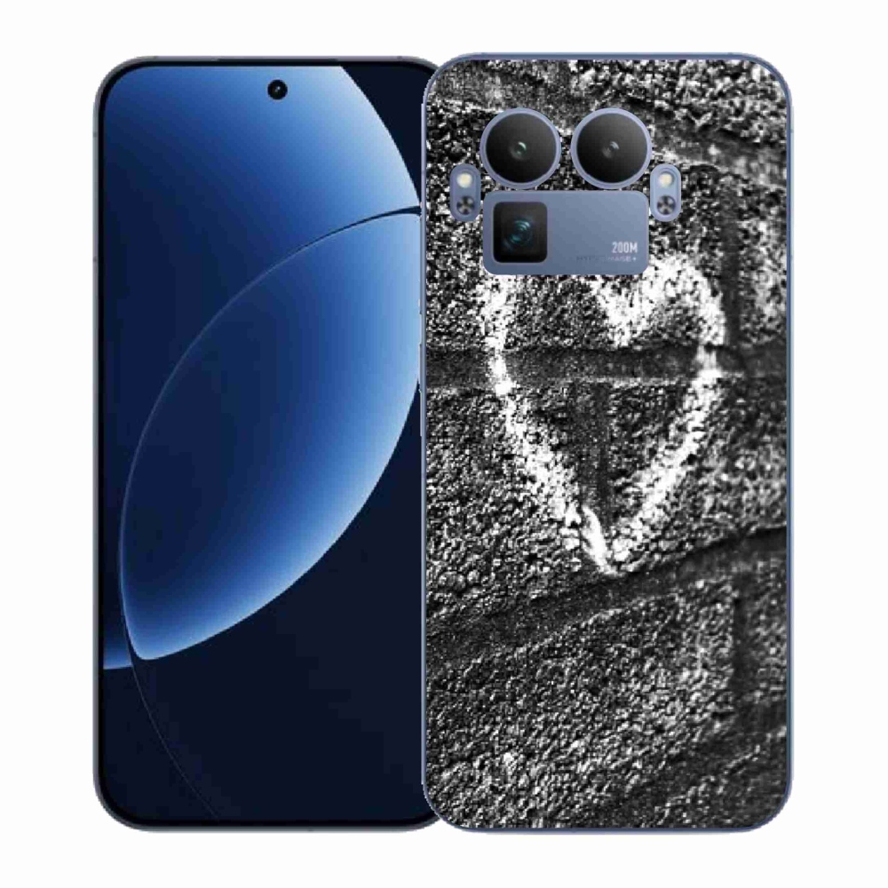 Gélový kryt mmCase na Realme GT 8 Pro - srdce na stene