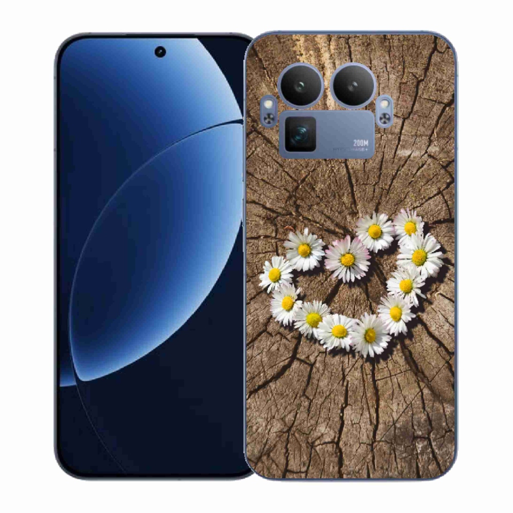 Gélový kryt mmCase na Realme GT 8 Pro - srdce z margaréty