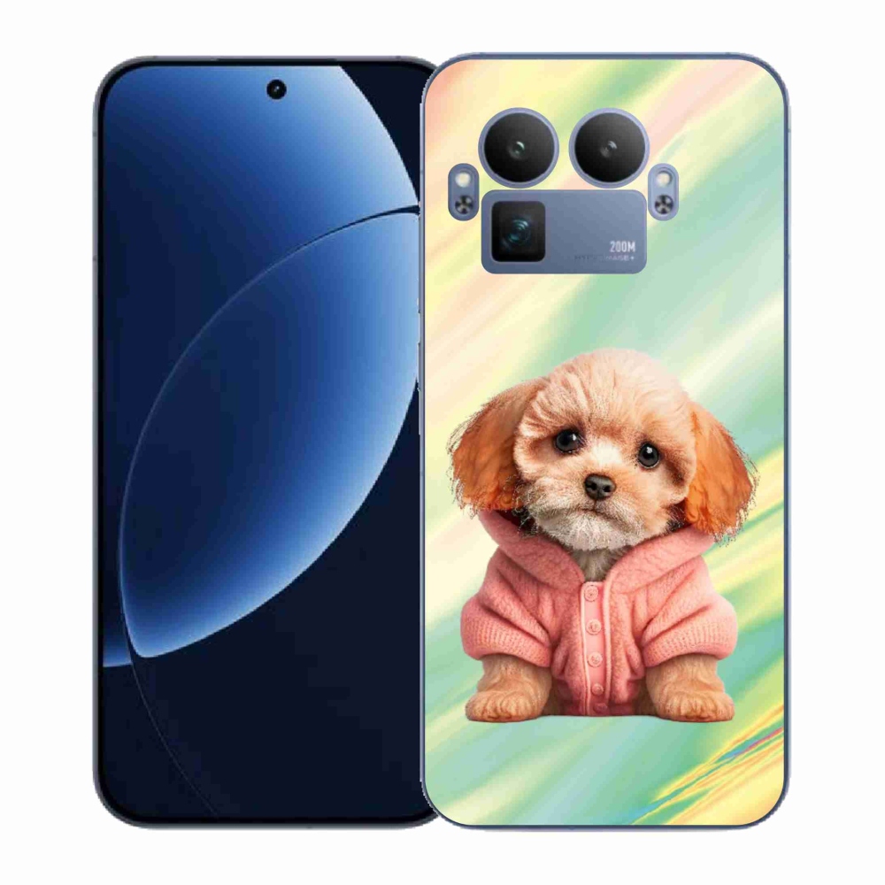 Gélový kryt mmCase na Realme GT 8 Pro - šteňa vo svetri