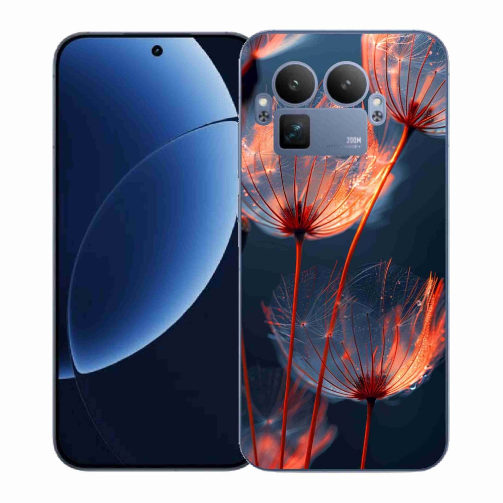 Gélový kryt mmCase na Realme GT 8 Pro - svetielkujúce páperie