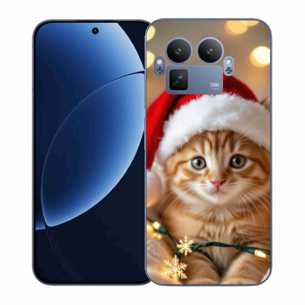 Gélový kryt mmCase na Realme GT 8 Pro - vianočné mačiatko