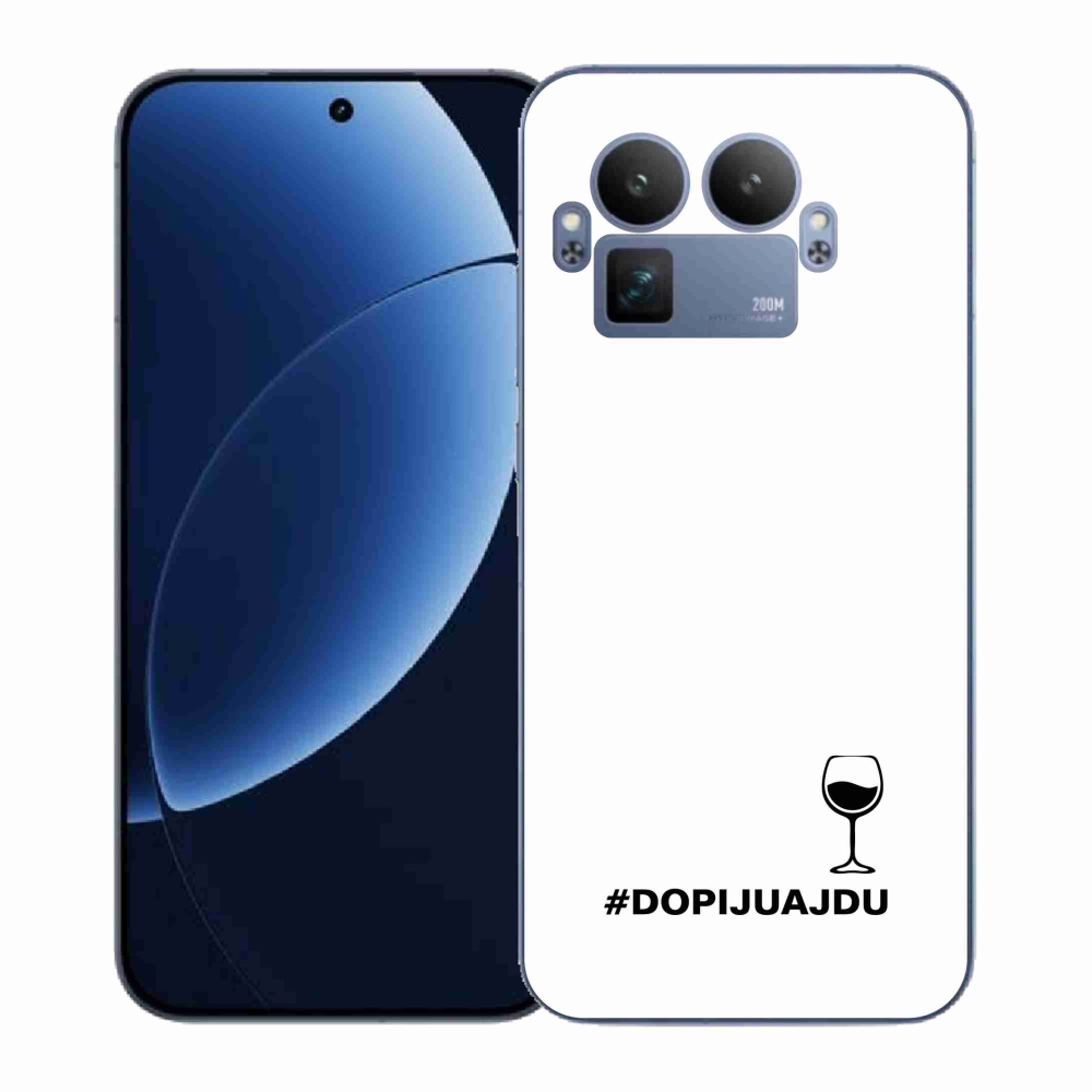 Gélový kryt mmCase na Realme GT 8 Pro - vínny motív biele pozadie