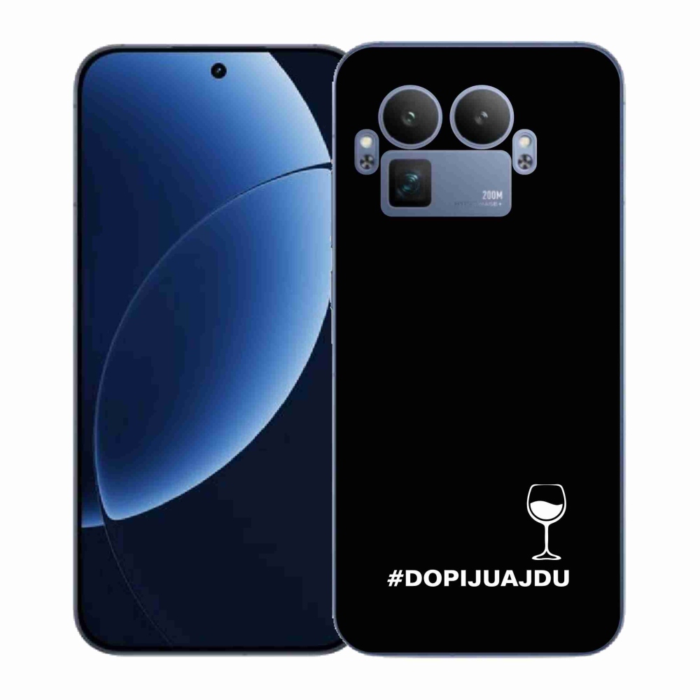 Gélový kryt mmCase na Realme GT 8 Pro - vínny motív čierne pozadie