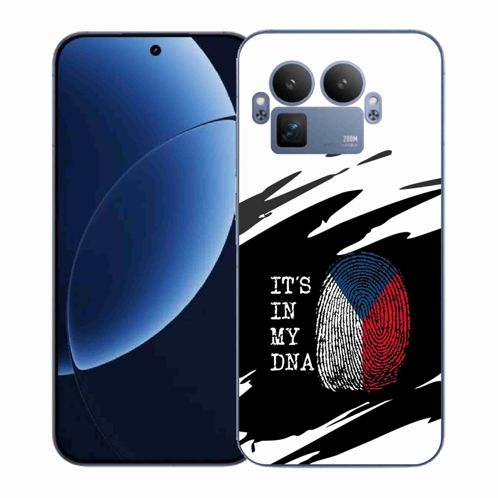 Gélový kryt mmCase na Realme GT 8 Pro - vlajka odtlačok prsta čiernobiele pozadie