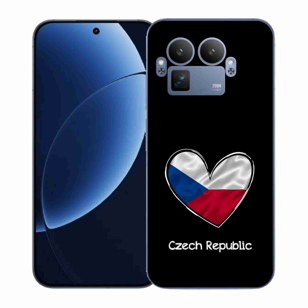 Gélový kryt mmCase na Realme GT 8 Pro - vlajka srdca čierne pozadie