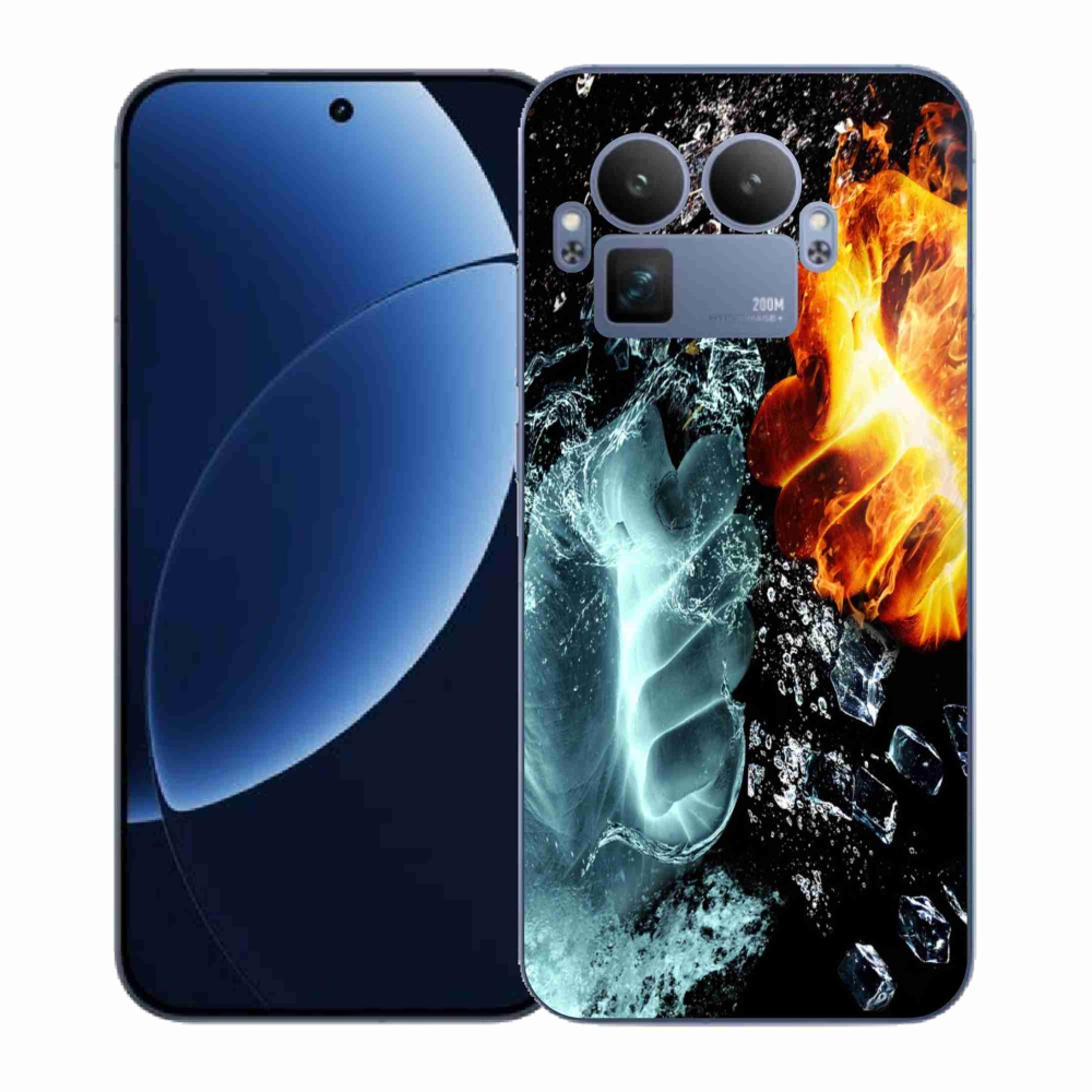 Gélový kryt mmCase na Realme GT 8 Pro - voda a oheň