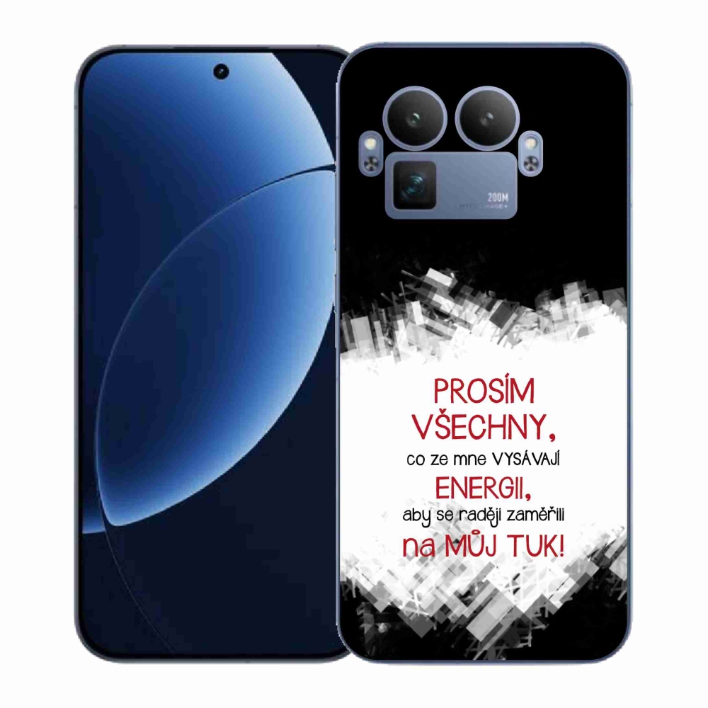 Gélový kryt mmCase na Realme GT 8 Pro - vtipný text 1 červený