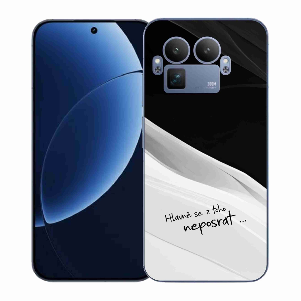 Gélový kryt mmCase na Realme GT 8 Pro - vtipný text 13 bieločierne pozadie