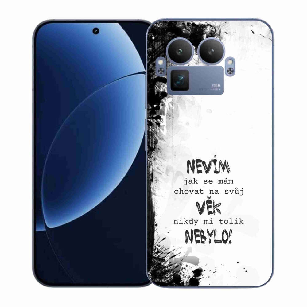 Gélový kryt mmCase na Realme GT 8 Pro - vtipný text 14 biele pozadie