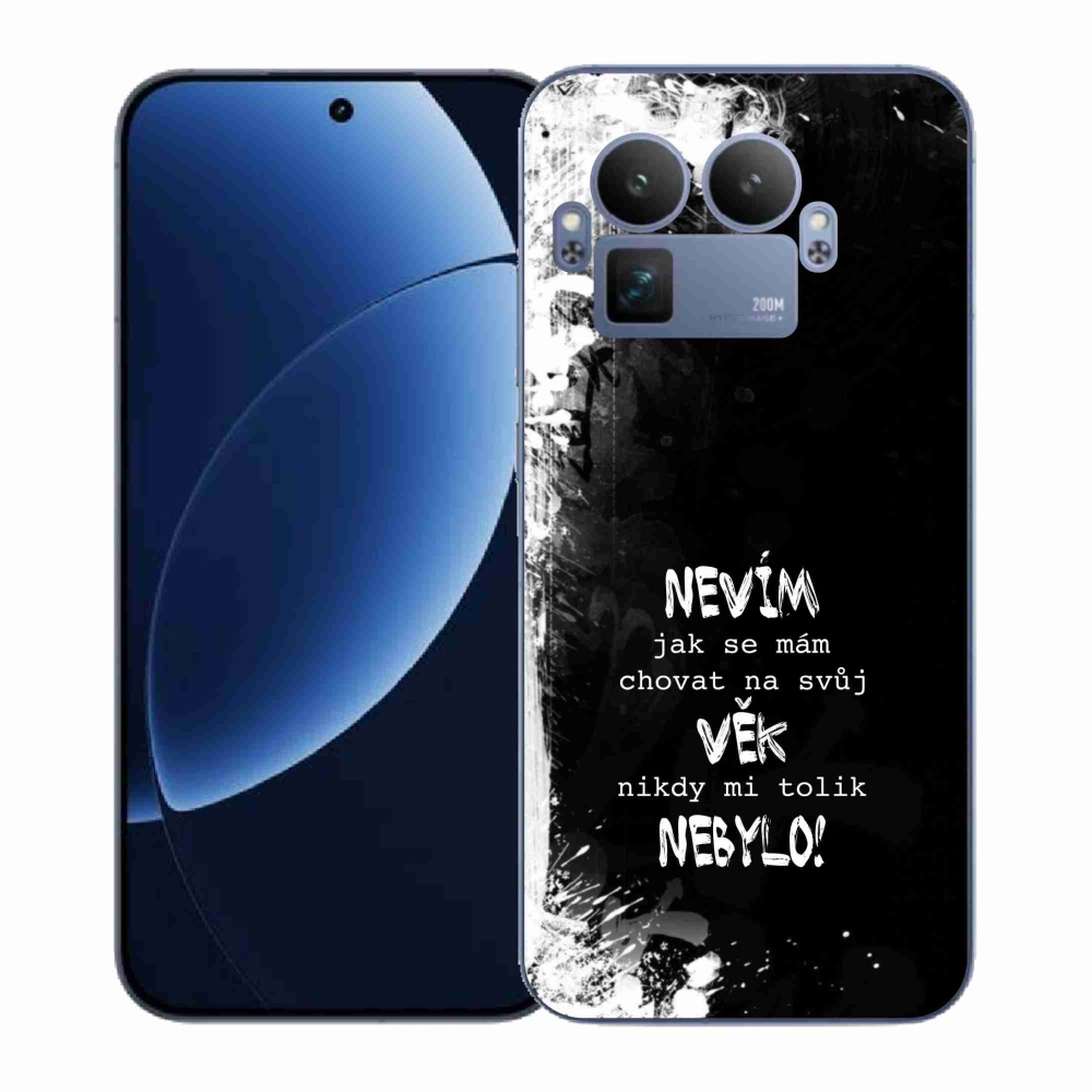 Gélový kryt mmCase na Realme GT 8 Pro - vtipný text 14 čierne pozadie