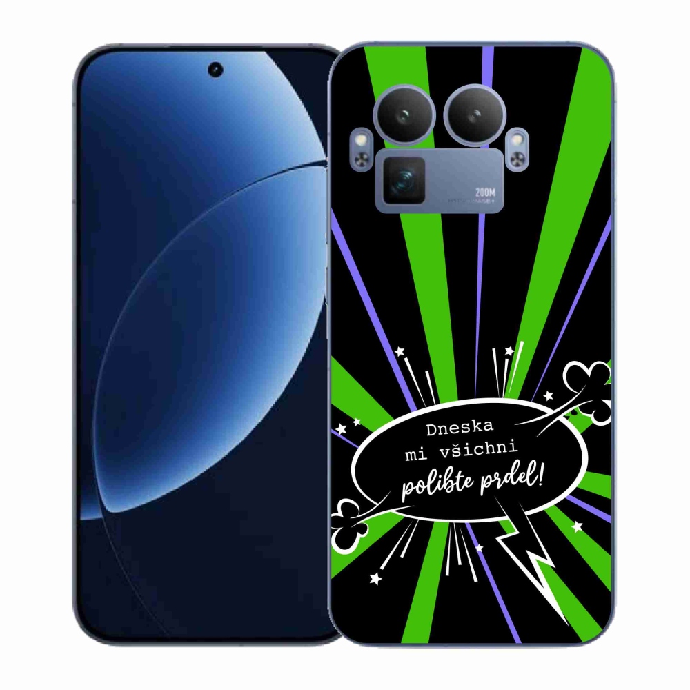 Gélový kryt mmCase na Realme GT 8 Pro - vtipný text 15 čierne pozadie