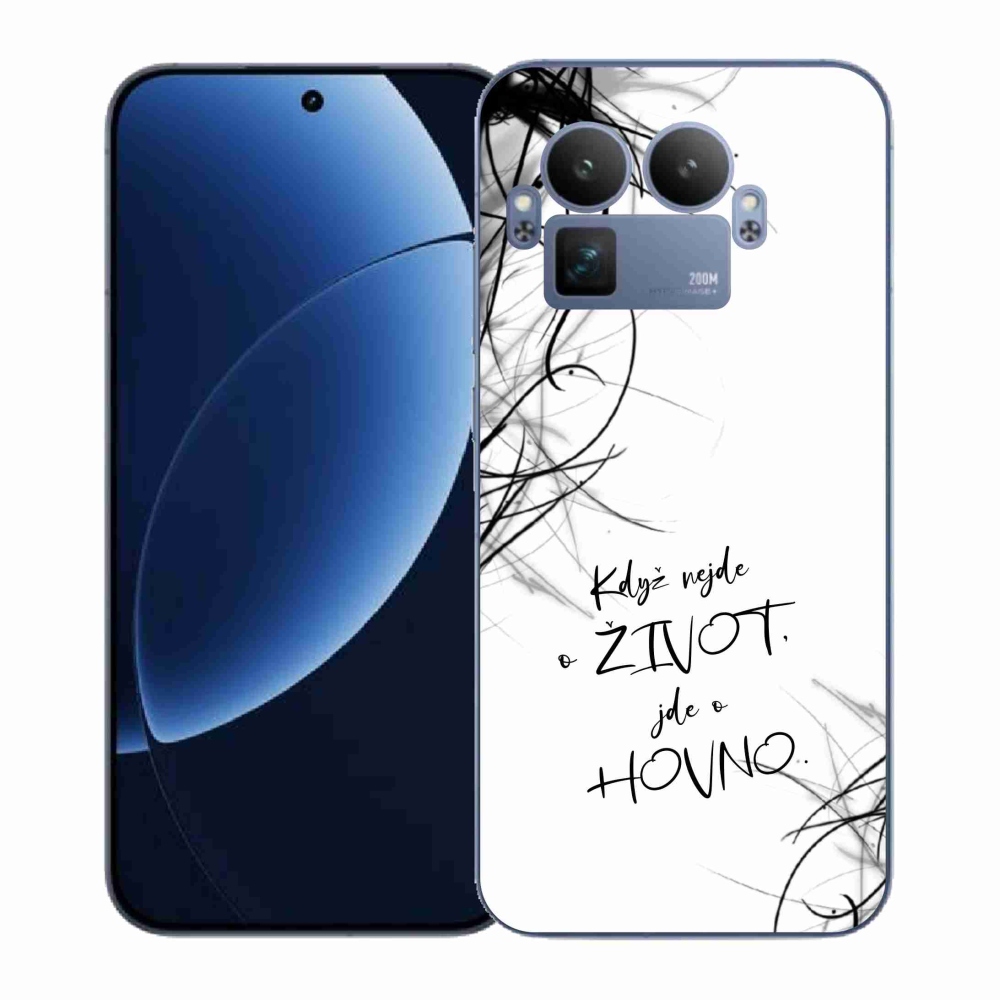 Gélový kryt mmCase na Realme GT 8 Pro - vtipný text 16 biele pozadie