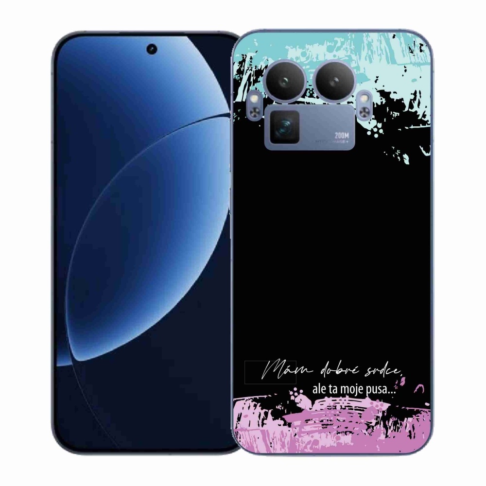 Gélový kryt mmCase na Realme GT 8 Pro - vtipný text 3 čierne pozadie