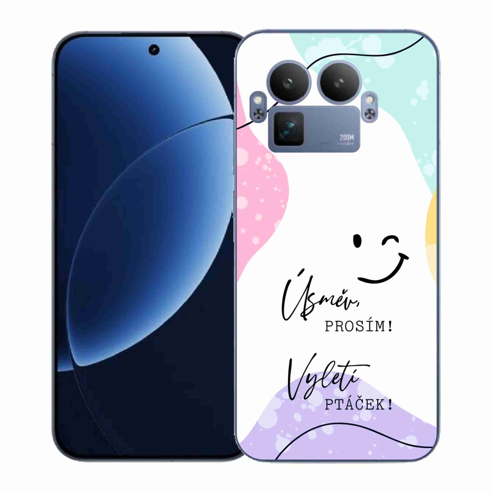 Gélový kryt mmCase na Realme GT 8 Pro - vtipný text 4 biele pozadie