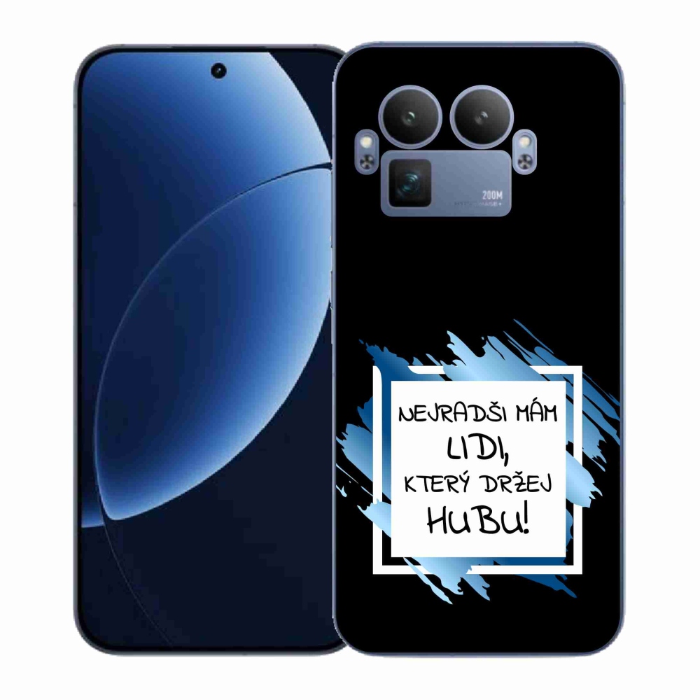 Gélový kryt mmCase na Realme GT 8 Pro - vtipný text 7 bieločierne pozadie