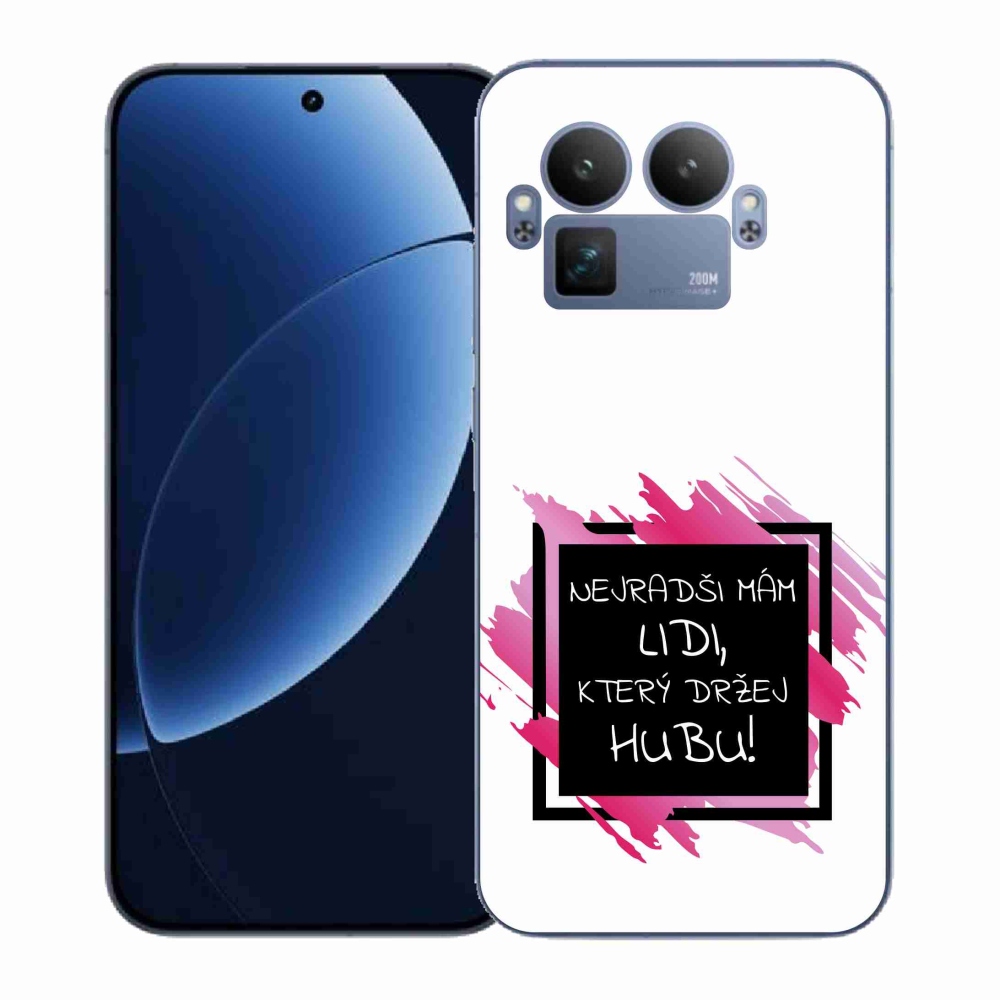 Gélový kryt mmCase na Realme GT 8 Pro - vtipný text 7 čiernobiele pozadie