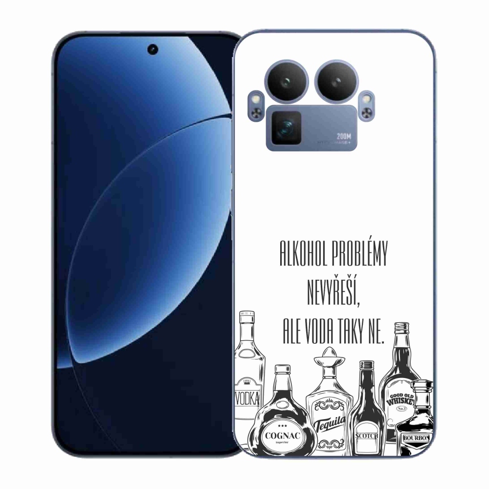 Gélový kryt mmCase na Realme GT 8 Pro - vtipný text biele pozadie