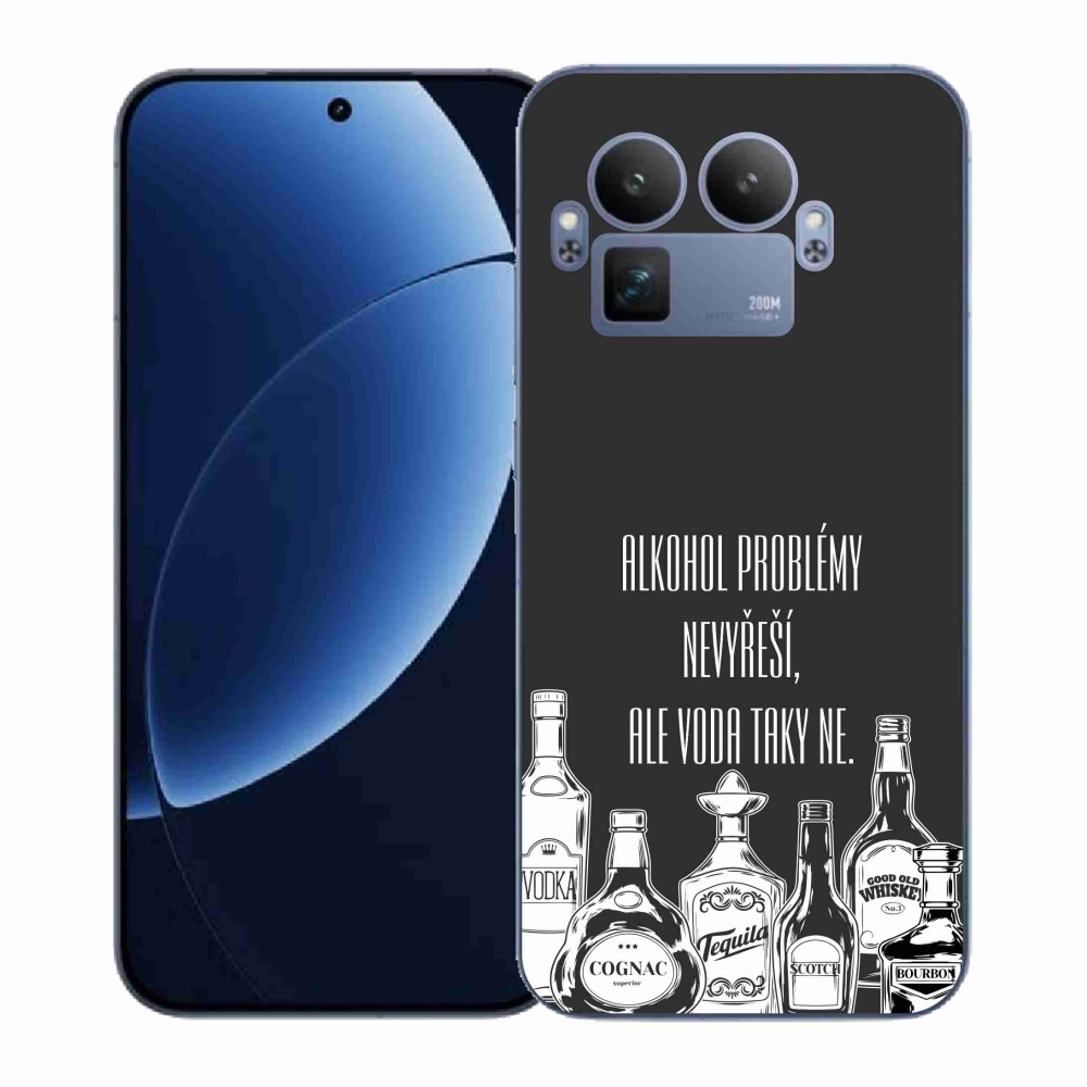 Gélový kryt mmCase na Realme GT 8 Pro - vtipný text čierne pozadie