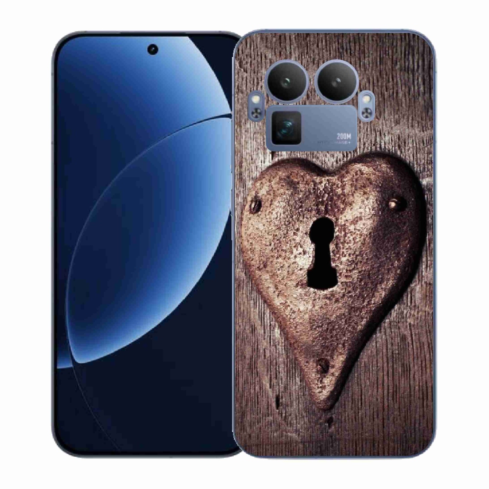 Gélový kryt mmCase na Realme GT 8 Pro - zámok v tvare srdca