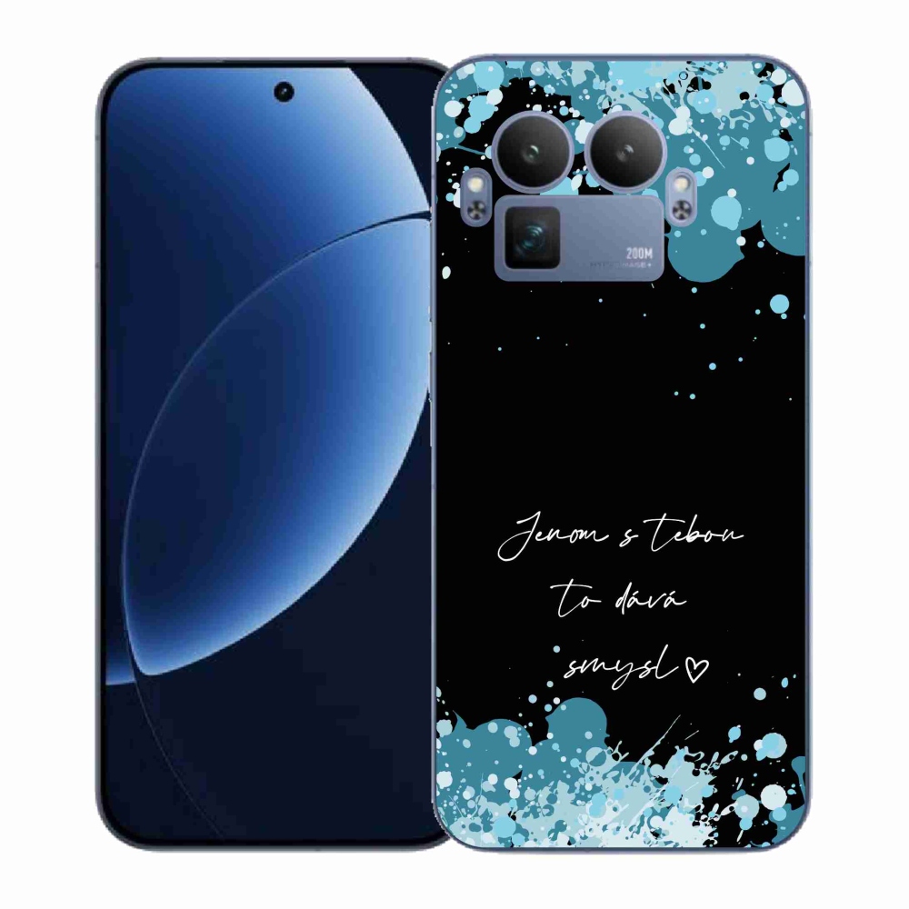 Gélový kryt mmCase na Realme GT 8 Pro - zamilovaný text čierne pozadie