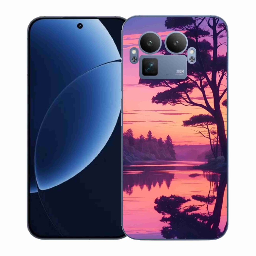 Gélový kryt mmCase na Realme GT 8 Pro - západ slnka nad jazerom