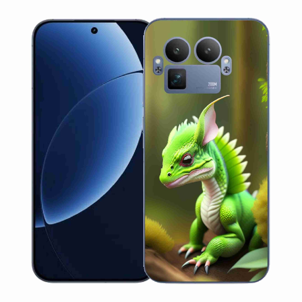 Gélový kryt mmCase na Realme GT 8 Pro - zelený dráčik