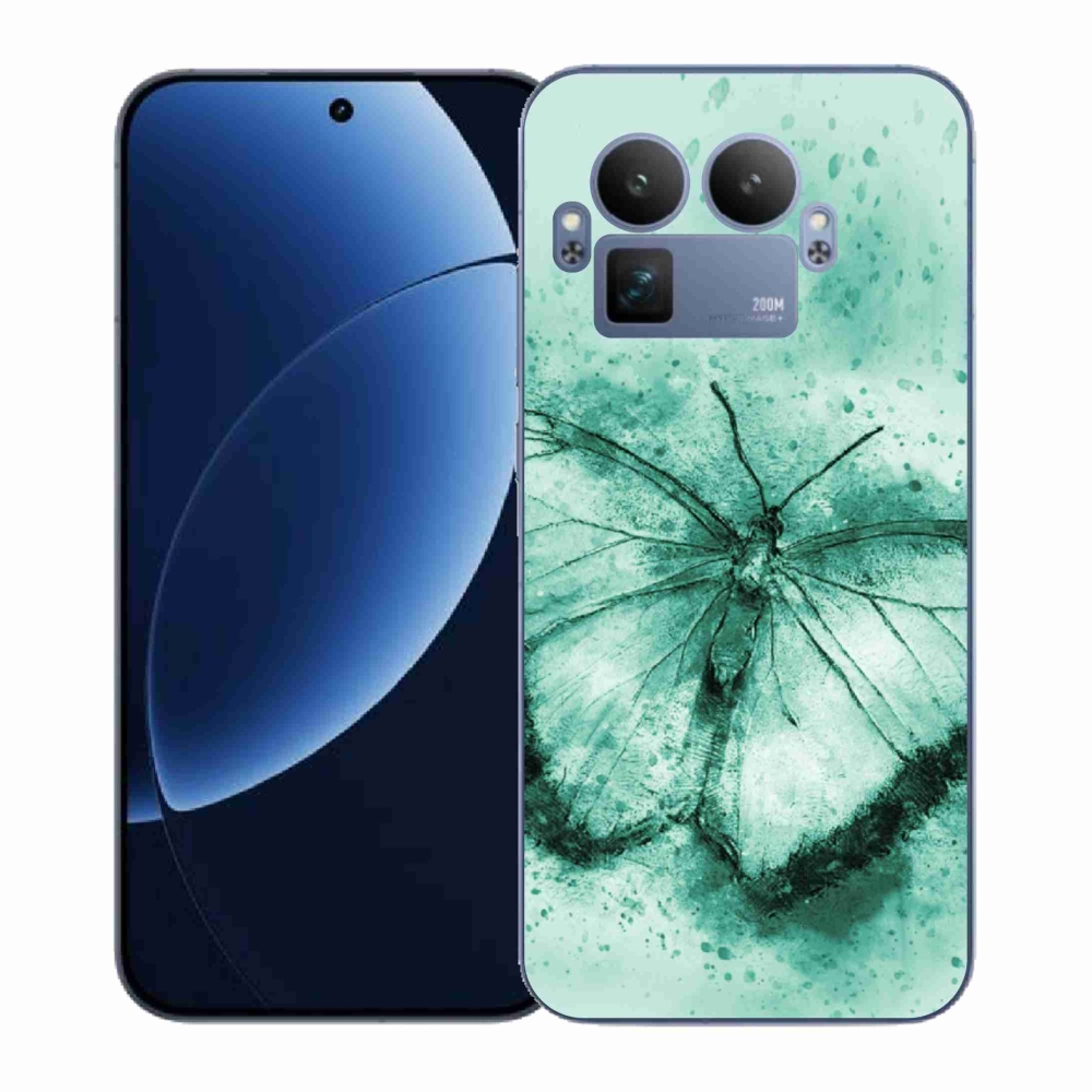 Gélový kryt mmCase na Realme GT 8 Pro - zelený motýľ