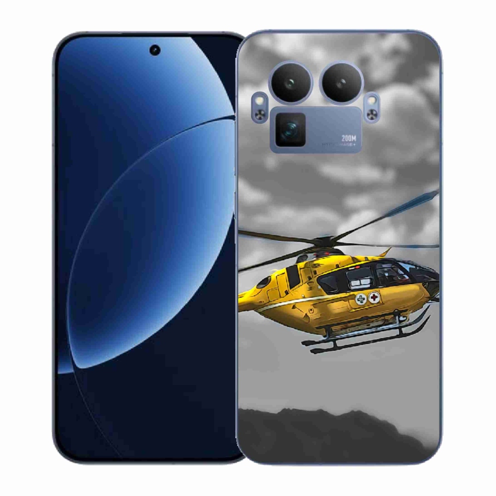 Gélový kryt mmCase na Realme GT 8 Pro - žltá helikoptéra