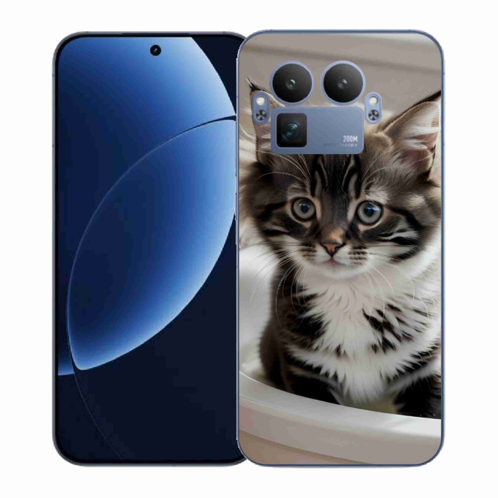 Gélový kryt mmCase na Realme GT 8 Pro - zvedavé mačiatko