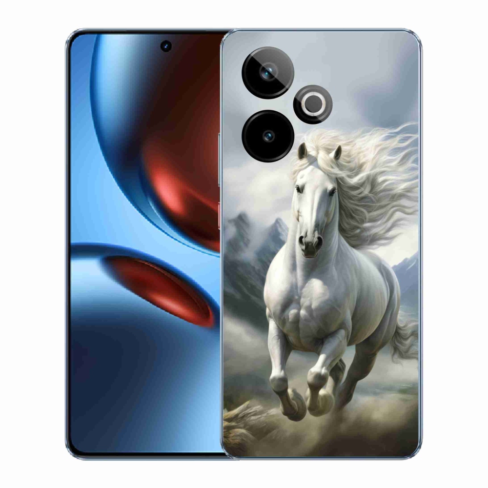 Gélový kryt mmCase na Realme GT7 5G/GT 7T 5G - bežiaci biely kôň 3