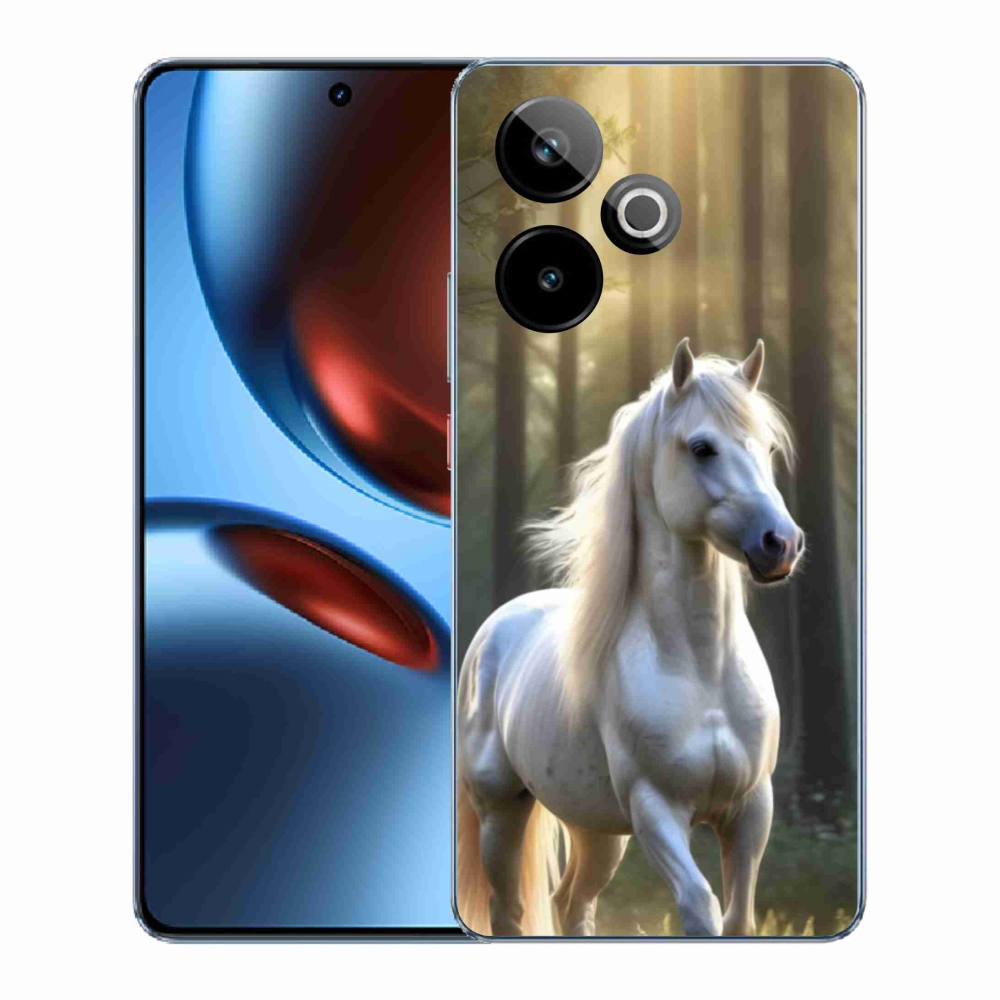 Gélový kryt mmCase na Realme GT7 5G/GT 7T 5G - biely kôň 3