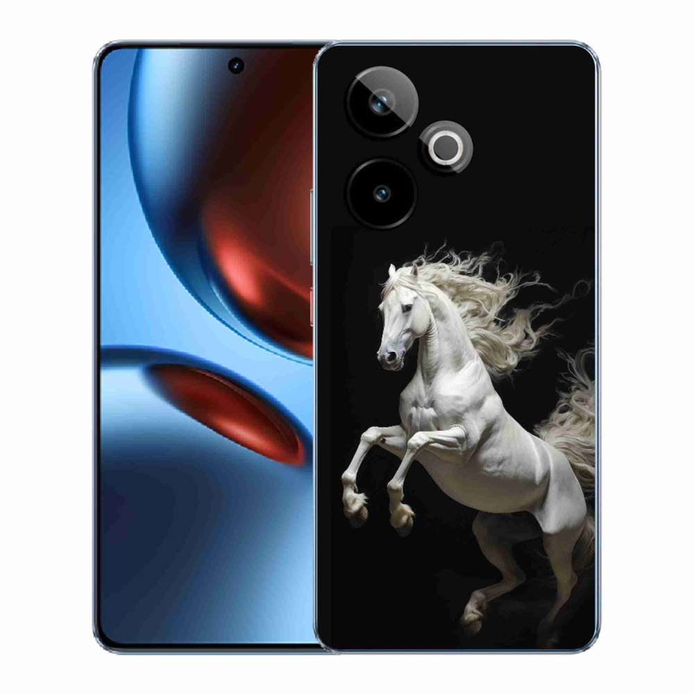 Gélový kryt mmCase na Realme GT7 5G/GT 7T 5G - biely kôň 4