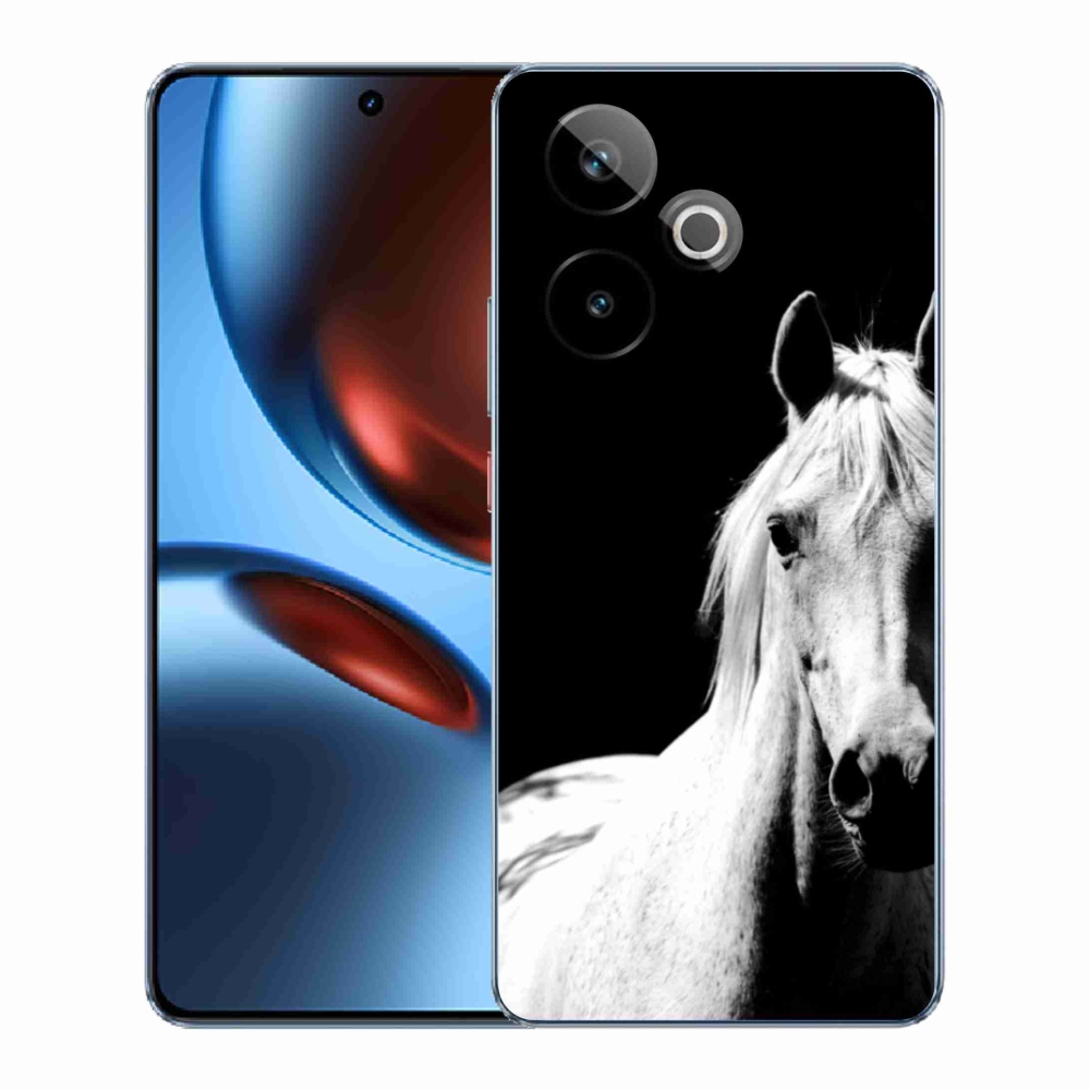 Gélový kryt mmCase na Realme GT7 5G/GT 7T 5G - biely kôň 5