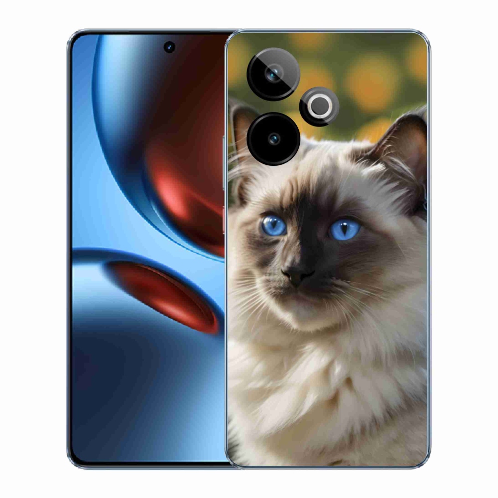 Gélový kryt mmCase na Realme GT7 5G/GT 7T 5G - biely ragdoll