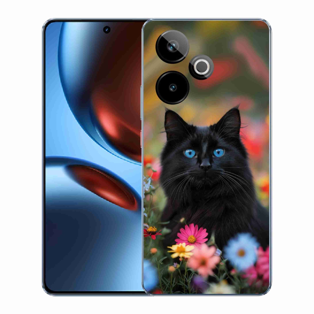 Gélový kryt mmCase na Realme GT7 5G/GT 7T 5G - čierne mačiatko 4