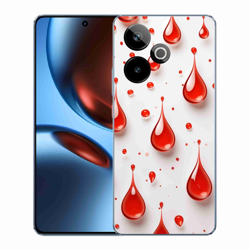 Gélový kryt mmCase na Realme GT7 5G/GT 7T 5G - červené kvapky