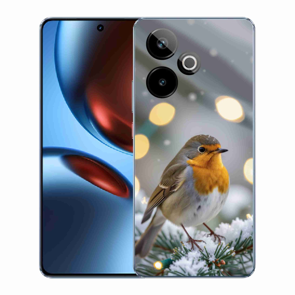 Gélový kryt mmCase na Realme GT7 5G/GT 7T 5G - červienka v zime