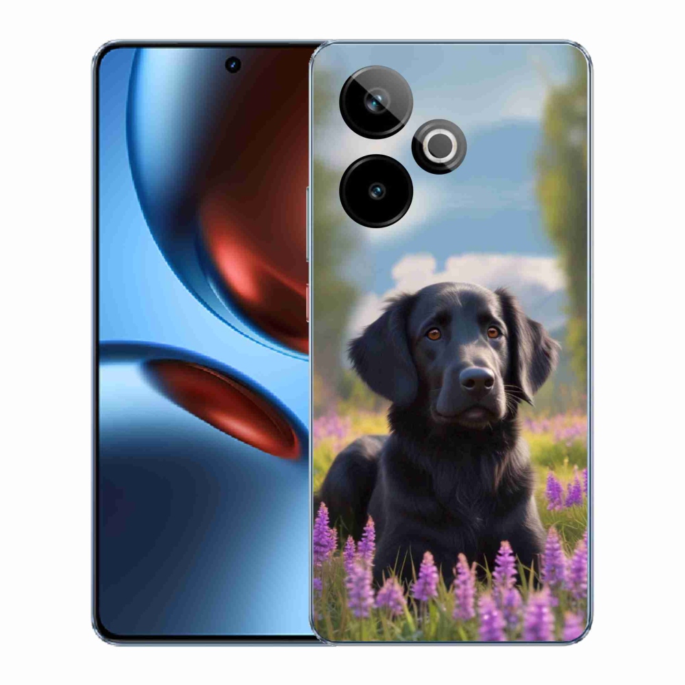 Gélový kryt mmCase na Realme GT7 5G/GT 7T 5G - elegantný čierny retriever