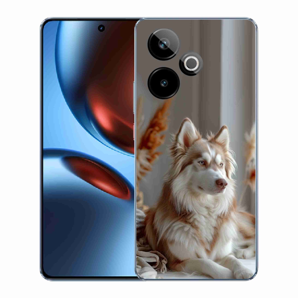 Gélový kryt mmCase na Realme GT7 5G/GT 7T 5G - pokojný sibírsky husky