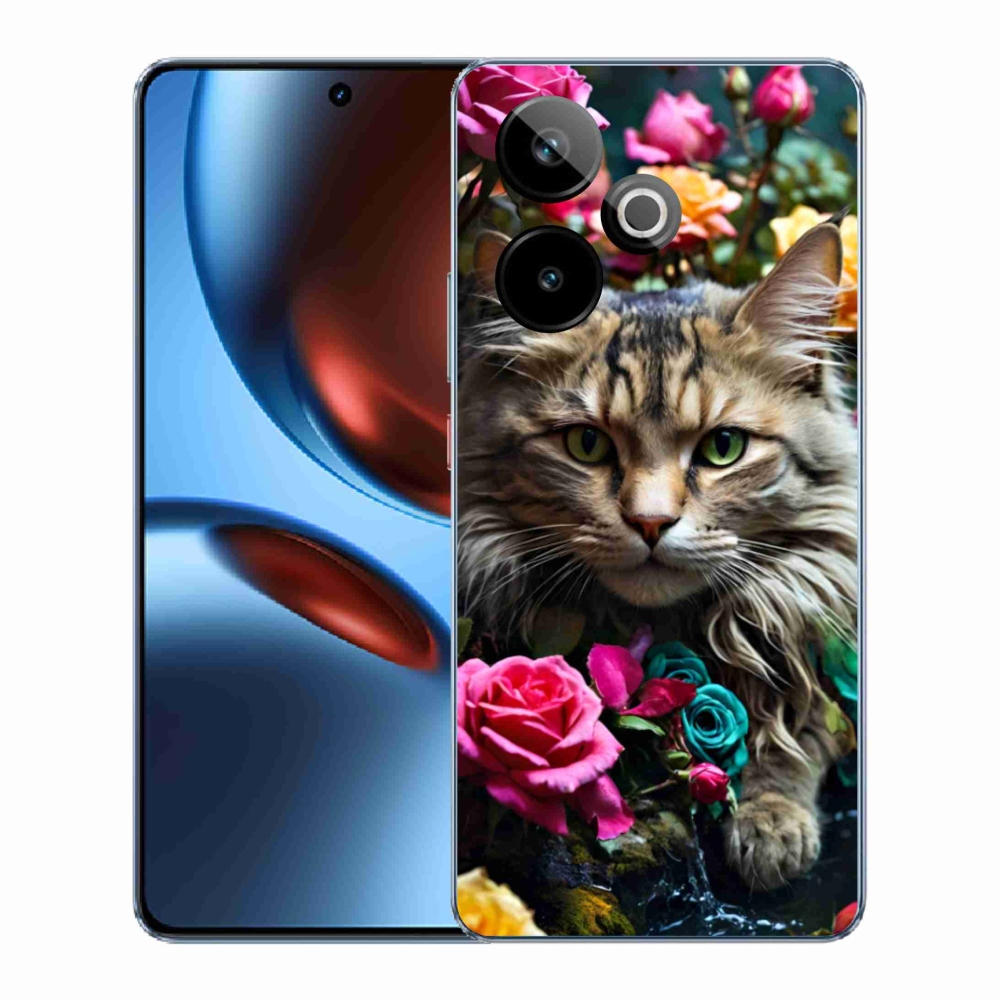 Gélový kryt mmCase na Realme GT7 5G/GT 7T 5G - mačacie pohľad 2