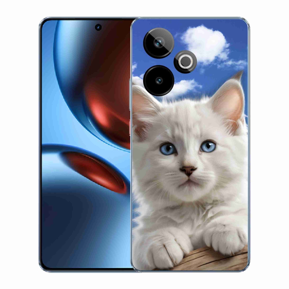 Gélový kryt mmCase na Realme GT7 5G/GT 7T 5G - mačiatko a oblaky