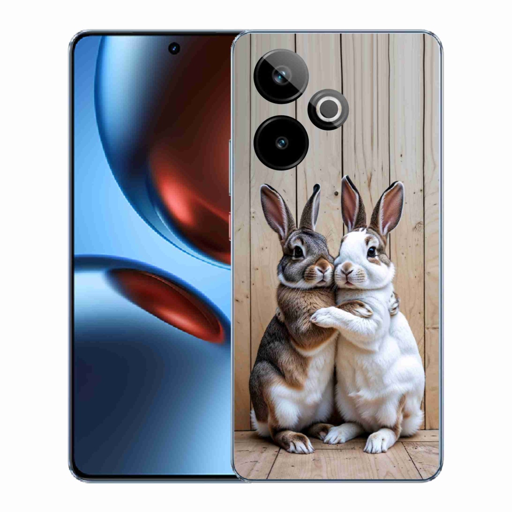 Gélový kryt mmCase na Realme GT7 5G/GT 7T 5G - králičie pár
