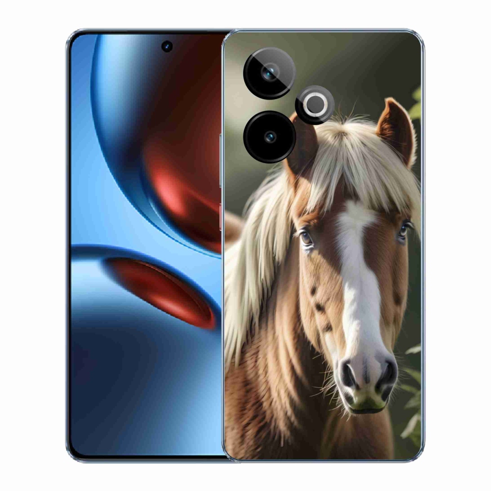Gélový kryt mmCase na Realme GT7 5G/GT 7T 5G - kôň so svetlou hrivou