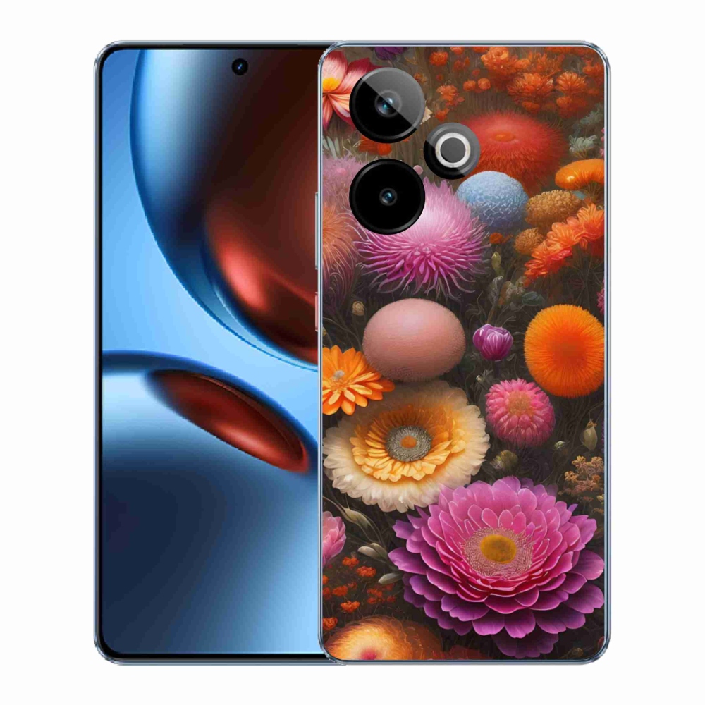 Gélový kryt mmCase na Realme GT7 5G/GT 7T 5G - kvetinová kompozícia