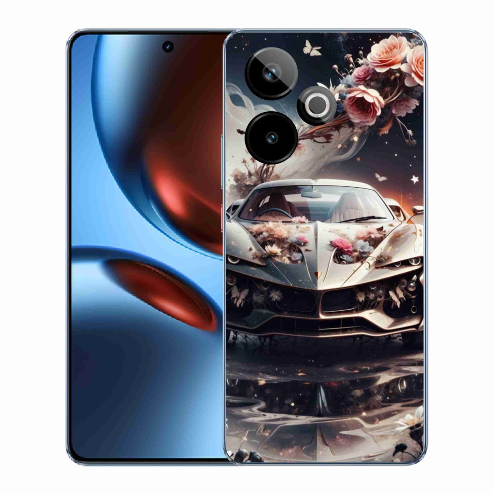Gélový kryt mmCase na Realme GT7 5G/GT 7T 5G - kvetinový športový automobil